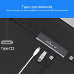 Blueendless 4 in 1 multifunzione tipo C / da USB-C a HDMI + PD + dock di espansione doppio HUB USB 3.0, 4 In 1 HDMI + PD + Dual USB 3.0
