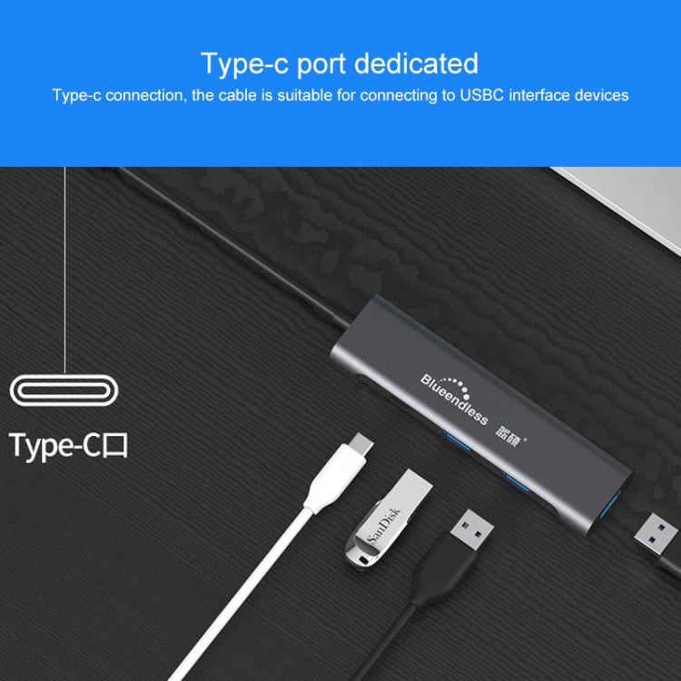 Blueendless 4 in 1 multifunzione tipo C / da USB-C a HDMI + PD + dock di espansione doppio HUB USB 3.0, 4 In 1 HDMI + PD + Dual USB 3.0