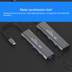 Blueendless 4 in 1 multifunzione tipo C / da USB-C a HDMI + PD + dock di espansione doppio HUB USB 3.0, 4 In 1 HDMI + PD + Dual USB 3.0