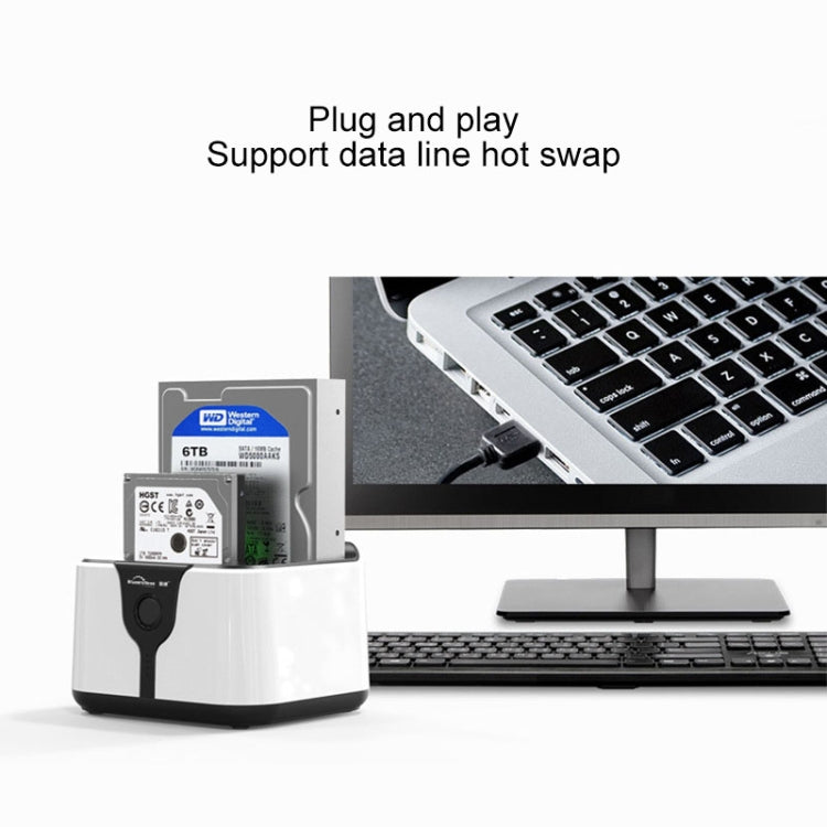 Dock per disco rigido SATA USB 3.0 a 2 alloggiamenti Blueendless da 2,5/3,5 pollici