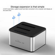 Dock per disco rigido per copia offline Blueendless da 2,5/3,5 pollici SATA USB 3.0 a 2 alloggiamenti