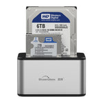 Dock per disco rigido per copia offline Blueendless da 2,5/3,5 pollici SATA USB 3.0 a 2 alloggiamenti