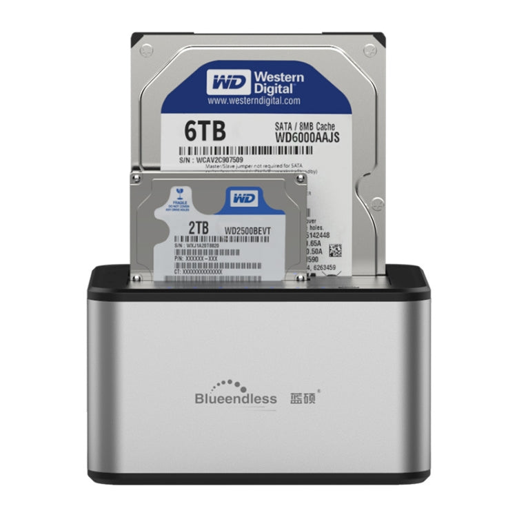 Dock per disco rigido per copia offline Blueendless da 2,5/3,5 pollici SATA USB 3.0 a 2 alloggiamenti