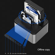 Dock per disco rigido per copia offline Blueendless da 2,5/3,5 pollici SATA USB 3.0 a 2 alloggiamenti