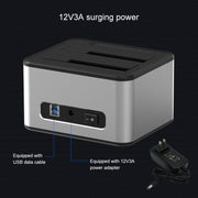 Dock per disco rigido per copia offline Blueendless da 2,5/3,5 pollici SATA USB 3.0 a 2 alloggiamenti