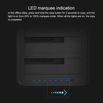 Dock per disco rigido per copia offline Blueendless da 2,5/3,5 pollici SATA USB 3.0 a 2 alloggiamenti