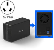 Custodia esterna per HDD con array combinato RAID da 3,5 pollici con interfaccia USB-B Blueendless a 2 alloggiamenti, USB-B