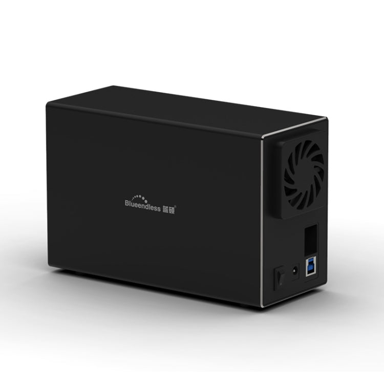 Custodia esterna per HDD con array combinato RAID da 3,5 pollici con interfaccia USB-B Blueendless a 2 alloggiamenti, USB-B