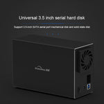 Custodia esterna per HDD con array combinato RAID da 3,5 pollici con interfaccia USB-B Blueendless a 2 alloggiamenti, USB-B