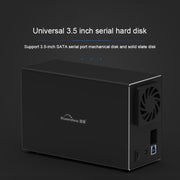 Custodia esterna per HDD con array combinato RAID da 3,5 pollici con interfaccia USB-B Blueendless a 2 alloggiamenti, USB-B