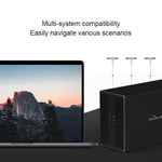 Custodia esterna per HDD con array di combinazione RAID RAID da 3,5 pollici a 2 alloggiamenti Blueendless Type-C / USB-C, Type-C