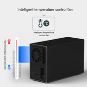 Custodia esterna per HDD con array di combinazione RAID RAID da 3,5 pollici a 2 alloggiamenti Blueendless Type-C / USB-C, Type-C