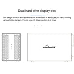 Custodia esterna per HDD con array di combinazione RAID RAID da 3,5 pollici a 2 alloggiamenti Blueendless Type-C / USB-C, Type-C