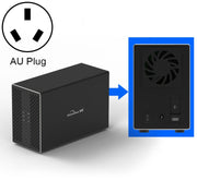 Custodia esterna per HDD con array di combinazione RAID RAID da 3,5 pollici a 2 alloggiamenti Blueendless Type-C / USB-C, Type-C