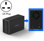 Custodia esterna per HDD con array di combinazione RAID RAID da 3,5 pollici a 2 alloggiamenti Blueendless Type-C / USB-C, Type-C