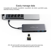Dock di espansione HUB multifunzione Type-C / USB-C Blueendless 6 in 1 Unità a stato solido M.2 NGFF, 6 In 1
