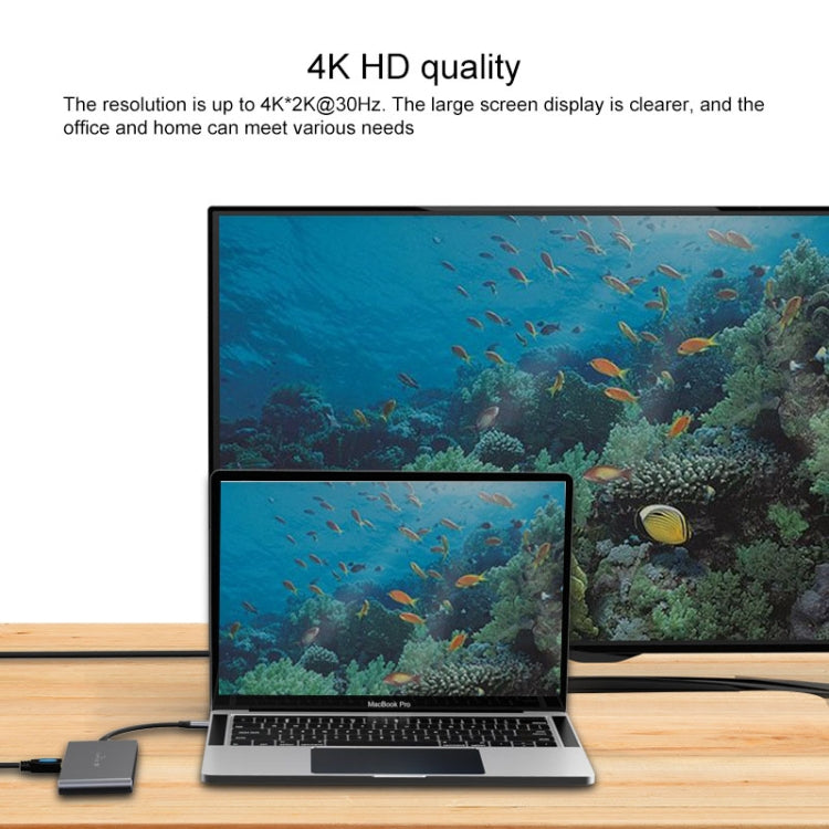 Dock di espansione HUB multifunzione Type-C / USB-C Blueendless 6 in 1 Unità a stato solido M.2 NGFF, 6 In 1