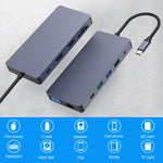 Dock di espansione HUB multifunzione Type-C / USB-C 12 in 1 Blueendless, 12 In 1