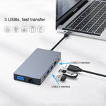 Dock di espansione HUB multifunzione Type-C / USB-C 12 in 1 Blueendless, 12 In 1