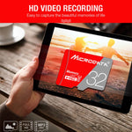 Scheda di memoria MICRODATA TF (Micro SD) rossa e grigia da 128 GB Classe 10, 128GB