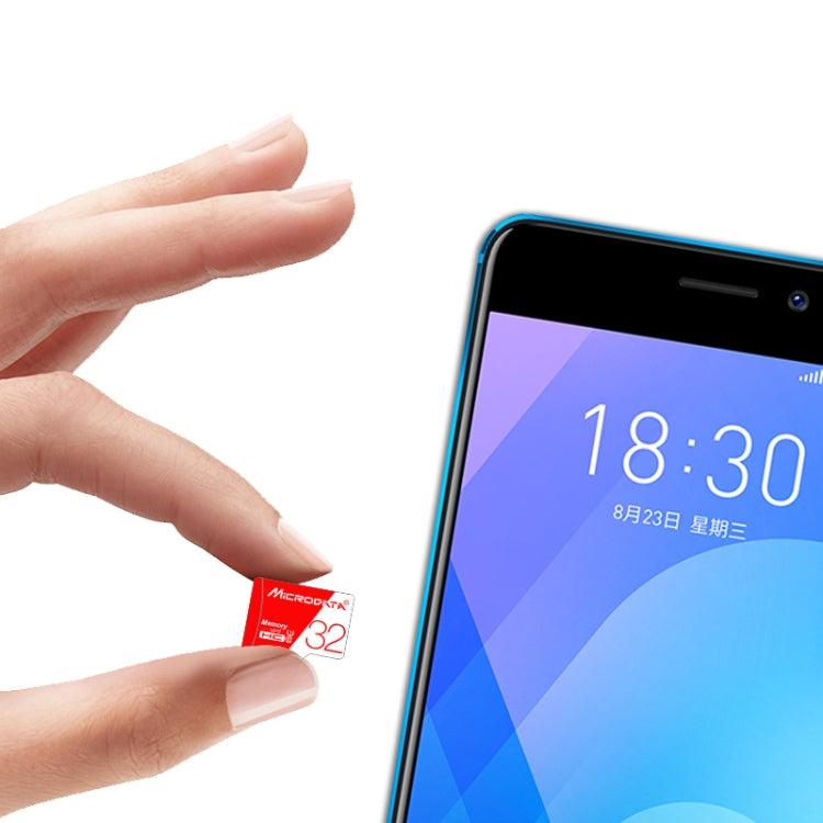 Scheda di memoria TF (Micro SD) rossa e bianca U1 ad alta velocità da 16 GB MICRODATA, 16GB