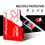 Scheda di memoria TF (Micro SD) rossa e bianca U1 ad alta velocità MICRODATA da 32 GB, 32GB