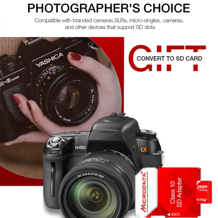 Scheda di memoria TF (Micro SD) rossa e bianca U1 ad alta velocità MICRODATA da 32 GB, 32GB