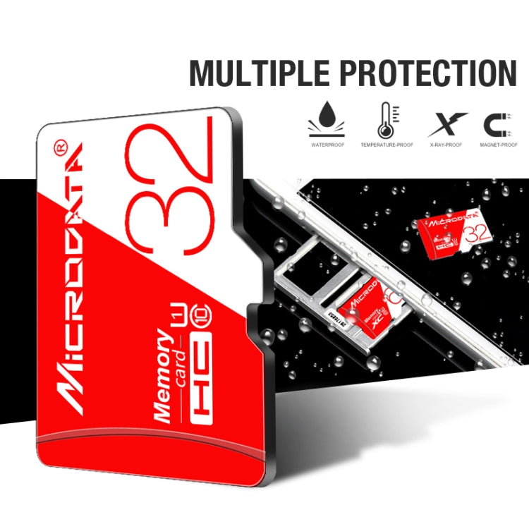 Scheda di memoria TF (Micro SD) rossa e bianca U3 ad alta velocità MICRODATA da 64 GB, 64GB