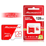 Scheda di memoria MicroDATA TF (Micro SD) U3 rossa e bianca da 128 GB ad alta velocità, 128GB