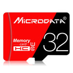 Scheda memoria MicroSD 32GB U1 Microdata rossa e nera