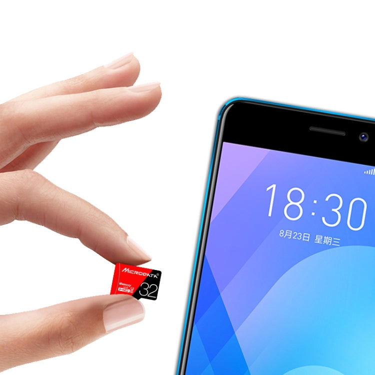 Scheda memoria MicroSD 32GB U1 Microdata rossa e nera