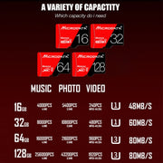 Scheda memoria MicroSD 32GB U1 Microdata rossa e nera