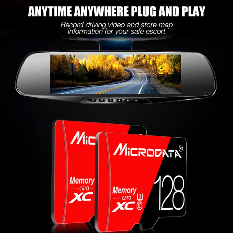 Scheda di memoria MICRODATA 64GB U3 rossa e nera TF (Micro SD) ad alta velocità, 64GB