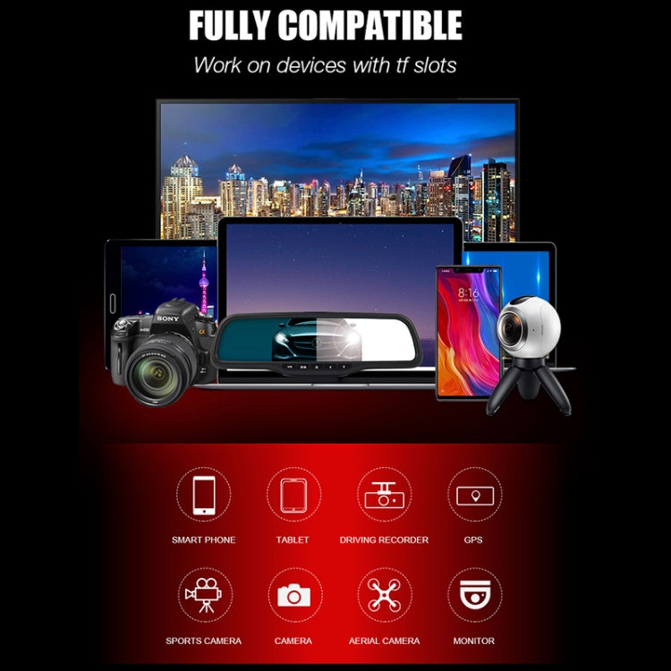 Scheda di memoria MICRODATA 64GB U3 rossa e nera TF (Micro SD) ad alta velocità, 64GB