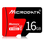 Scheda di memoria MICRODATA 16GB U1 rossa e nera TF (Micro SD)., 16GB