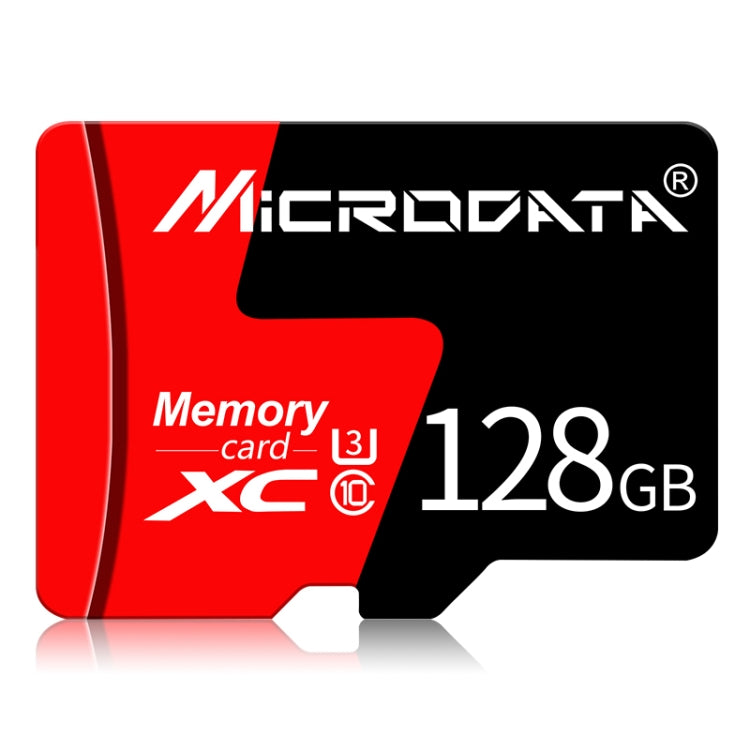 Scheda di memoria MICRODATA 128 GB U3 rossa e nera TF (Micro SD)., 128GB
