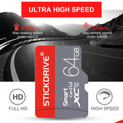 Scheda di memoria micro SD 16GB U1 rossa e grigia