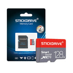 Scheda memoria micro SD 128GB U3 rossa e grigia