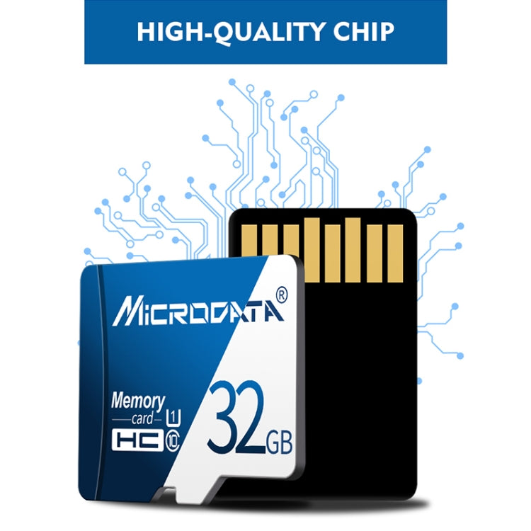 Scheda di memoria MICRODATA 16 GB U1 blu e bianca TF (Micro SD)., 16GB