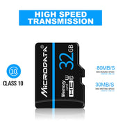 Scheda di memoria MICRODATA 128 GB U3 Blue Line e TF nera (Micro SD)., 128GB