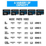 Scheda di memoria MICRODATA 128 GB U3 Blue Line e TF nera (Micro SD)., 128GB