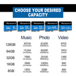 Scheda di memoria MICRODATA 16 GB U1 blu e nera TF (Micro SD)., 16GB