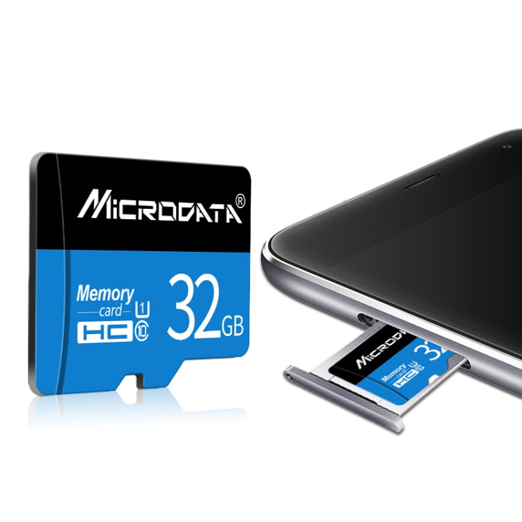 Scheda di memoria MICRODATA 32 GB U1 blu e nera TF (Micro SD)., 32GB