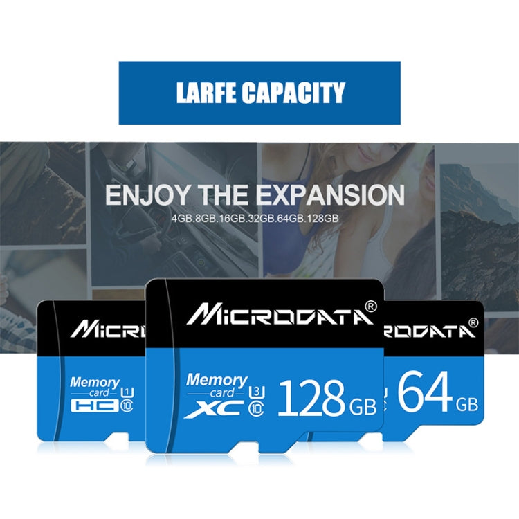 Scheda di memoria MICRODATA U3 blu e nera da 64 GB TF (Micro SD)., 64GB