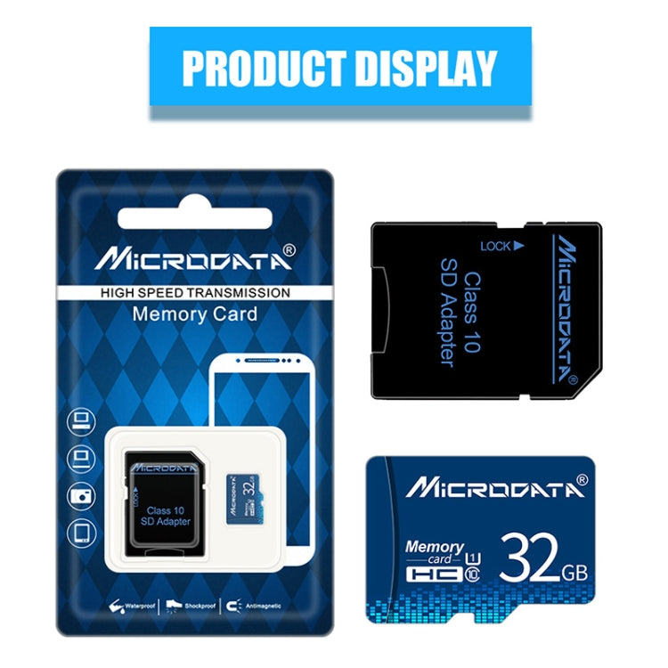 Scheda di memoria MICRODATA 32 GB U1 blu TF (Micro SD)., 32GB