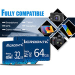 Scheda di memoria MICRODATA 32 GB U1 blu TF (Micro SD)., 32GB