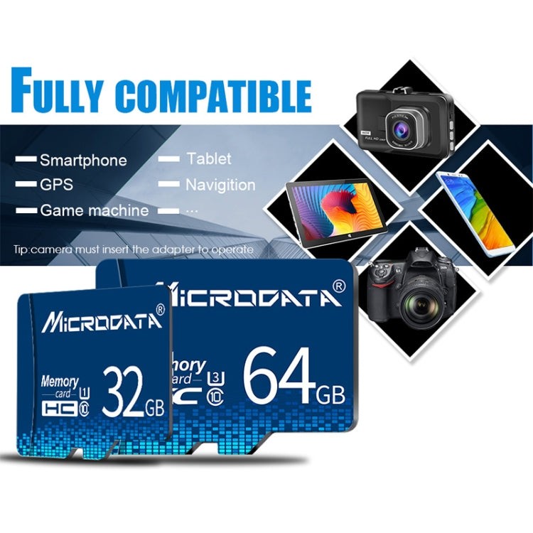 Scheda di memoria MICRODATA 64 GB U3 blu TF (Micro SD)., 64GB