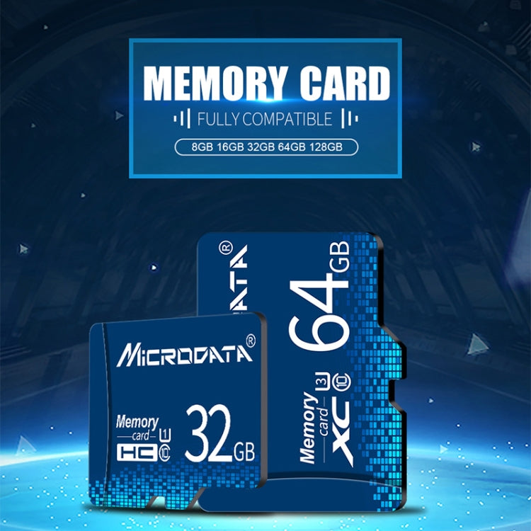 Scheda di memoria MICRODATA 64 GB U3 blu TF (Micro SD)., 64GB