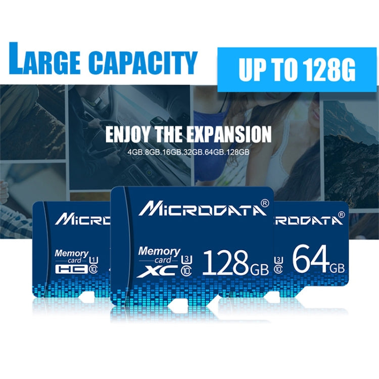 Scheda di memoria MICRODATA 128 GB U3 blu TF (Micro SD)., 128GB
