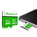 Scheda di memoria MICRODATA 16 GB U1 TF (Micro SD) verde e bianca, 16GB